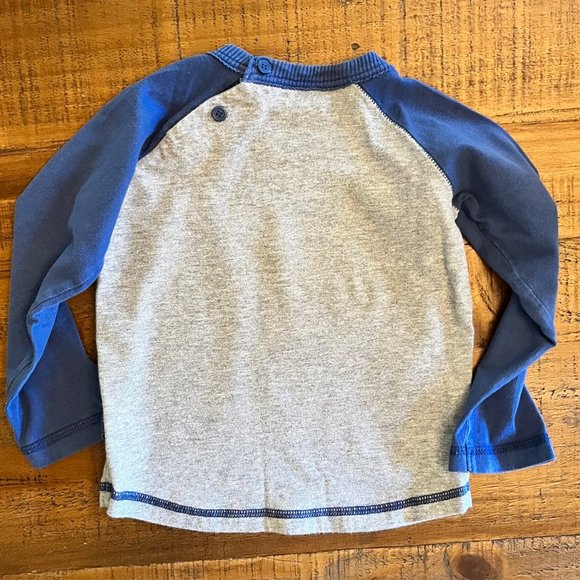 Boys Mini Boden Raglan Long Sleeve Tee Size 1.5-2 - Picture 2 of 3